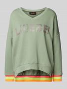 Oversized sweatshirt met V-hals, model 'L(I)EBE!'