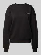 Sweatshirt met labelprint, model 'SAJA'