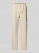 Wide leg sweatpants met structuurmotief, model 'VEAL'