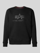 Sweatshirt met labelprint