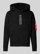 Hoodie met labelprint