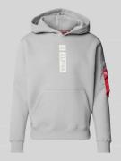 Hoodie met labelprint