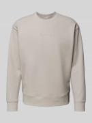 Sweatshirt met labeldetail, model 'TECH INTERLOCK'