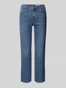 Regular fit high waist jeans met open zoom, model 'SHEILA'