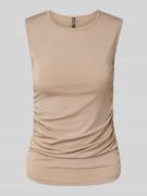 Slim fit top met plooien opzij, model 'MADISON'