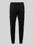 Regular fit sweatpants met cargozakken