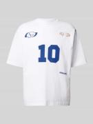 T-shirt met labelprint, model 'OKHOLM'