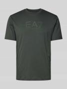 T-shirt met labelprint, model 'TRAIN'