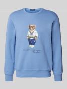 Sweatshirt met motief- en labelprint