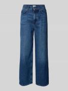 High rise relaxed fit jeans met merkdetail