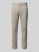 Slim tapered stoffen broek met steekzakken, model 'MARK'