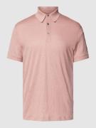 Regular fit poloshirt van linnenmix