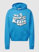 Hoodie met statementprint en kangoeroezak