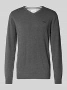 Gebreide pullover met V-hals