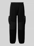 Loose fit sweatpants met cargozakken, model 'PANTALONI'