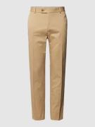 Slim fit pantalon met persplooien, model 'Tomte'