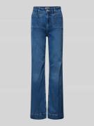 Wide leg jeans met strookzakken