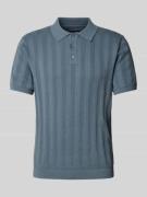 Regular fit poloshirt met structuurmotief