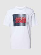 T-shirt met labelprint, model 'CORP'