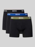 Boxershort met elastische band met label in een set van 3 stuks, model...