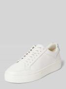 Leren sneakers met plateauzool, model 'ZOE'