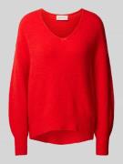 Gebreide pullover met V-hals, model 'Hila Hope'