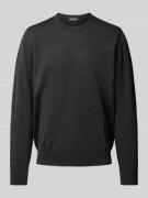 Regular fit gebreide pullover van zuivere scheerwol
