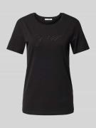 T-shirt met labelstitching, model 'LUCIA'