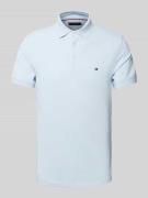 Slim fit poloshirt met logostitching, model '1985'