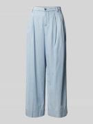 Wide leg jeans met bandplooien