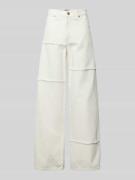 Wide leg jeans met franjes, model 'Haster'