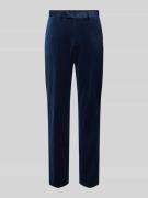 Slim fit pantalon met riemlussen