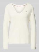 Gebreide pullover met logostitching