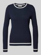 Gebreide pullover met ribboorden