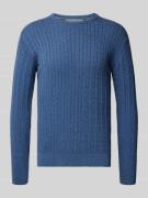 Gebreide pullover met ribboorden