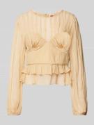 Blouseshirt met ronde hals