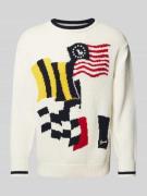 Gebreide pullover met ronde hals