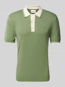 Slim fit poloshirt met labelstitching