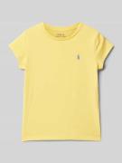 T-shirt met logostitching