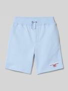 Regular fit sweatshorts met labelstitching