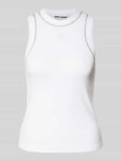 Tanktop met strass-steentjes