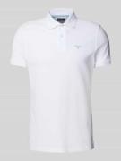 Slim fit poloshirt met labelstitching
