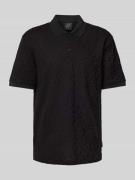 Regular fit poloshirt met structuurmotief