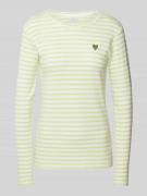 Shirt met lange mouwen en motiefstitching, model 'Liddy'