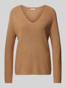 Gebreide pullover met V-hals