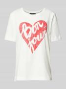 T-shirt met motief- en statementprint