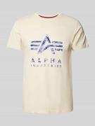 T-shirt met labelprint