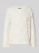 Gebreide pullover met ajourpatroon