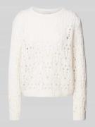 Gebreide pullover met ribboorden