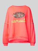 Oversized sweatshirt met ribboorden